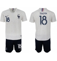 France #18 Thauvin Away Soccer Country Jersey