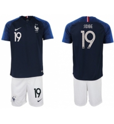 France #19 Sidibe Home Soccer Country Jersey
