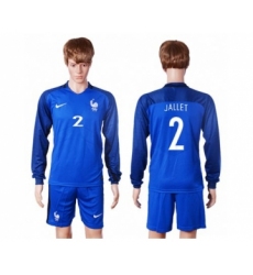 France #2 Jallet Home Long Sleeves Soccer Country Jersey