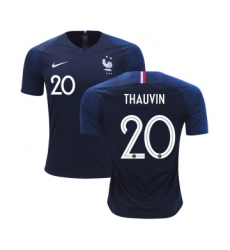 France #20 Thauvin Home Soccer Country Jersey