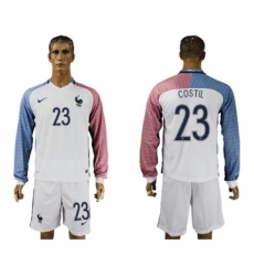 France #23 Costil Away Long Sleeves Soccer Country Jersey