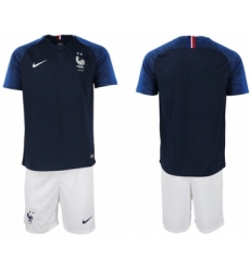 France Blank Home Soccer Country Shorts