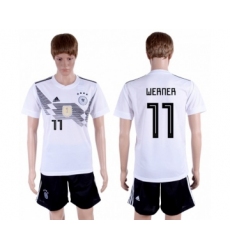 Germany #11 Werner White Home Soccer Country Jersey