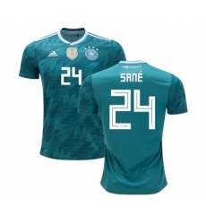 Germany #24 Sane Away Soccer Country Jersey