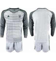 Germany Blank Grey Goalkeeper Long Sleeves Soccer Country Jersey