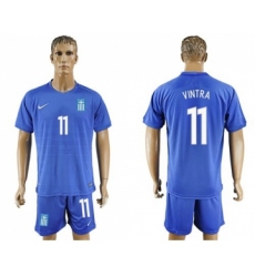 Greece #11 Vintra Away Soccer Country Jersey