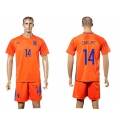 Holland #14 Cruijff Home Soccer Country Jersey