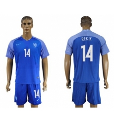 Holland #14 Rekik Away Soccer Country Jersey