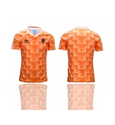 Holland Blank Orange Throwback Soccer Country Jersey