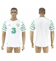 Ireland Blank White Away Soccer Country Jersey