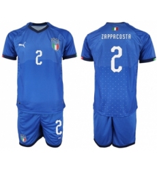 Italy #2 Zappacosta Home Soccer Country Jersey
