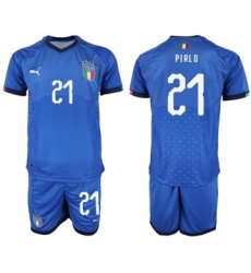 Italy #21 Pirlo Home Soccer Country Jersey
