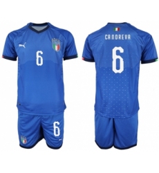 Italy #6 Candreva Home Soccer Country Jersey
