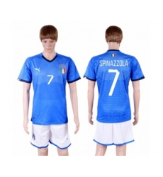 Italy #7 Spinazzola Home Soccer Country Jersey