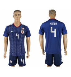 Japan #4 Honda Home Soccer Country Jersey