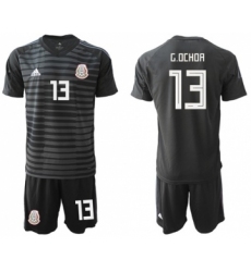 Mexico #13 G.Ochoa Black Goalkeeper Soccer Country Jersey