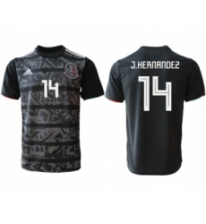 Mexico #14 J.Hernandez Black Soccer Country Jersey