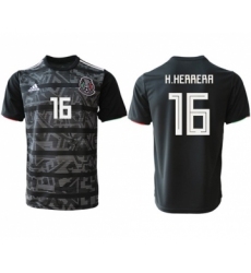 Mexico #16 H.Herrera Black Soccer Country Jersey
