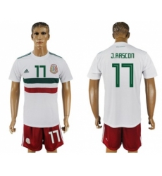 Mexico #17 J.Rascon Away Soccer Country Jersey