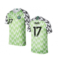 Nigeria #17 ONAZI Home Soccer Country Jersey