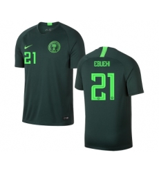 Nigeria #21 EBUEHI Away Soccer Country Jersey
