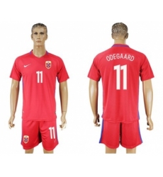 Norway #11 Odegaard Home Soccer Country Jersey