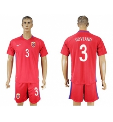 Norway #3 Hovland Home Soccer Country Jersey