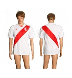 Peru Blank Home Soccer Country Jersey