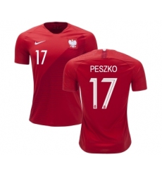 Poland #17 PESZKO Away Soccer Country Jersey