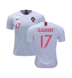 Portugal #17 G.Guedes Away Soccer Country Jersey
