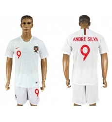 Portugal #9 Andre Silva Away Soccer Country Jersey