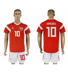 Russia #10 Dzagoev Home Soccer Country Jersey