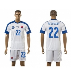 Slovakia #22 Pecovsky Home Soccer Country Jersey