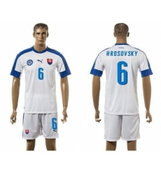 Slovakia #6 Hrosovsky Home Soccer Country Jersey