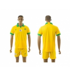 South African Blank Yellow Home Soccer Country Jersey