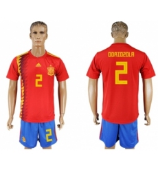 Spain #2 Odriozola Home Soccer Country Jersey