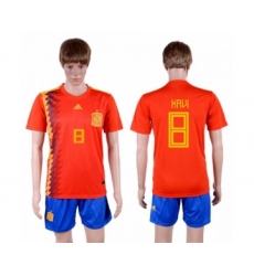 Spain #8 Xavi Home Soccer Country Jersey