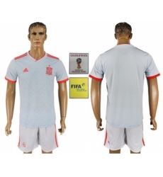 Spain Blank Away Soccer Country Jersey