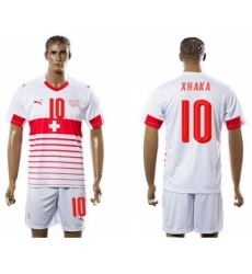 Switzerland #10 Xhaka Away Soccer Country Jersey