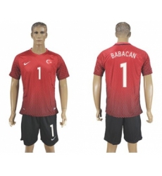 Turkey #1 Babacan Home Soccer Country Jersey
