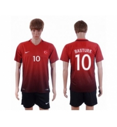 Turkey #10 Basturk Home Soccer Country Jersey