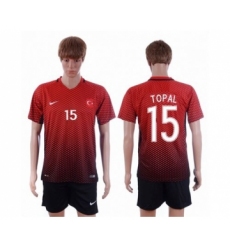Turkey #15 Topal Home Soccer Country Jersey