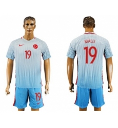 Turkey #19 MALLI Away Soccer Country Jersey