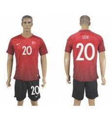 Turkey #20 Sen Home Soccer Country Jersey