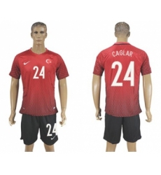 Turkey #24 Caglar Home Soccer Country Jersey
