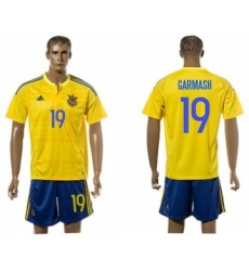 Ukraine #19 Garmash Home Soccer Country Jersey