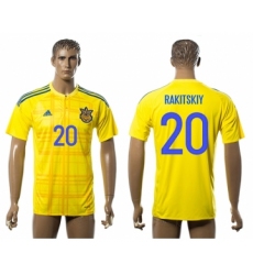 Ukraine #20 Rakitskiy Home Soccer Country Jersey