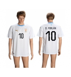 Uruguay #10 D.Forlan Away Soccer Country Jersey