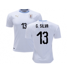 Uruguay #13 G.Silva Away Soccer Country Jersey