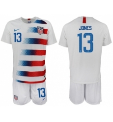 USA #13 Jones Home Soccer Country Jersey